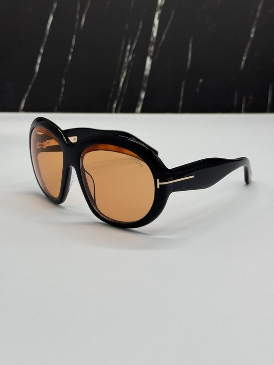 NEW TOM FORD ANGELICA FT1193 01E SUNGLASSES WOMEN BLACK ORANGE EYEWEAR TF1193 main image 6